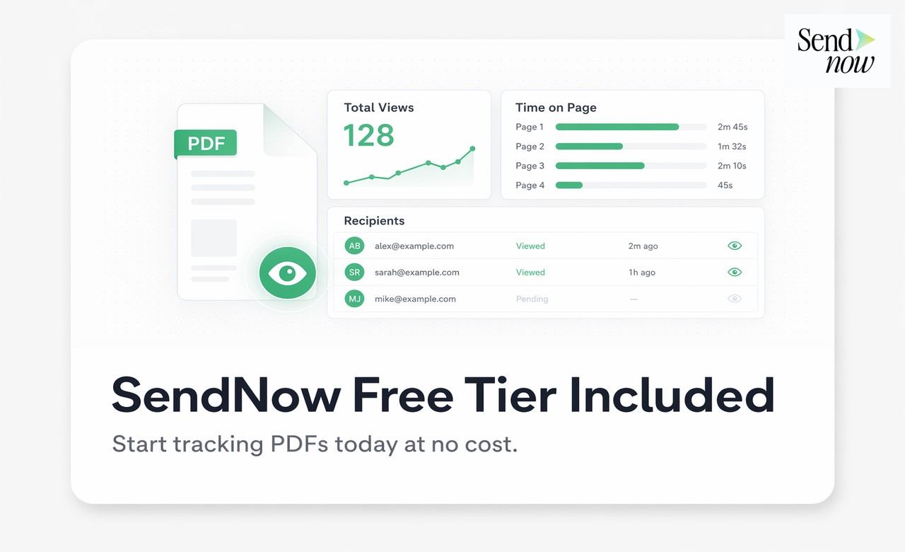 SendNow free vs paid feature table showing exactly what requires an upgrade
