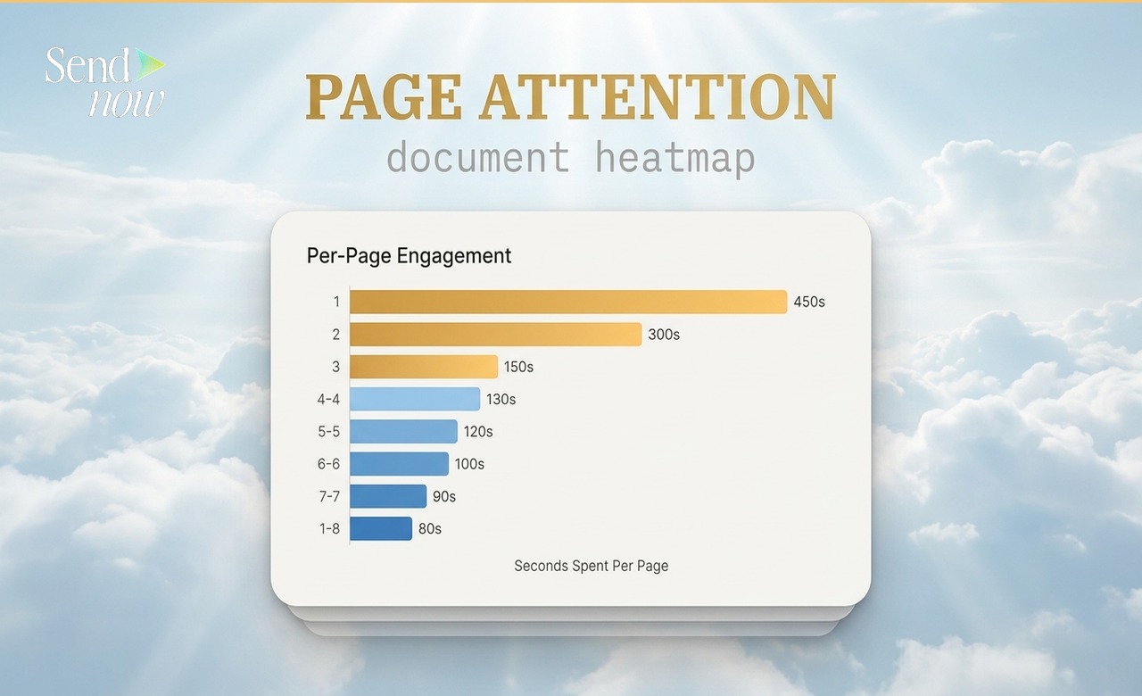 Page analytics bar chart showing seconds per page
