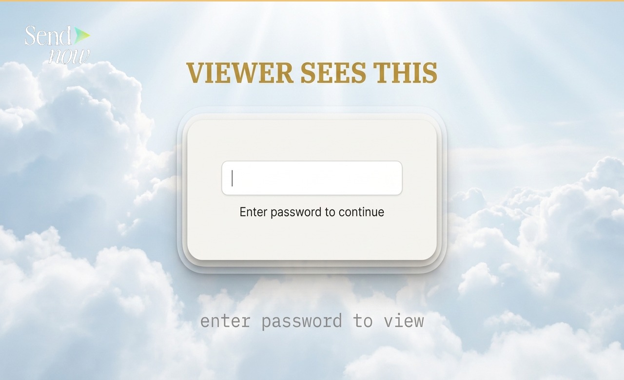 Viewer password gate screen prompting for password entry