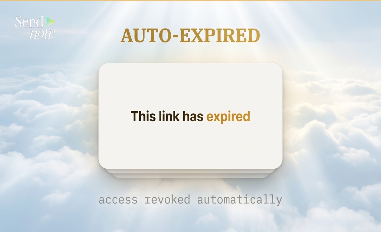 Expired document view showing "This link has expired" message