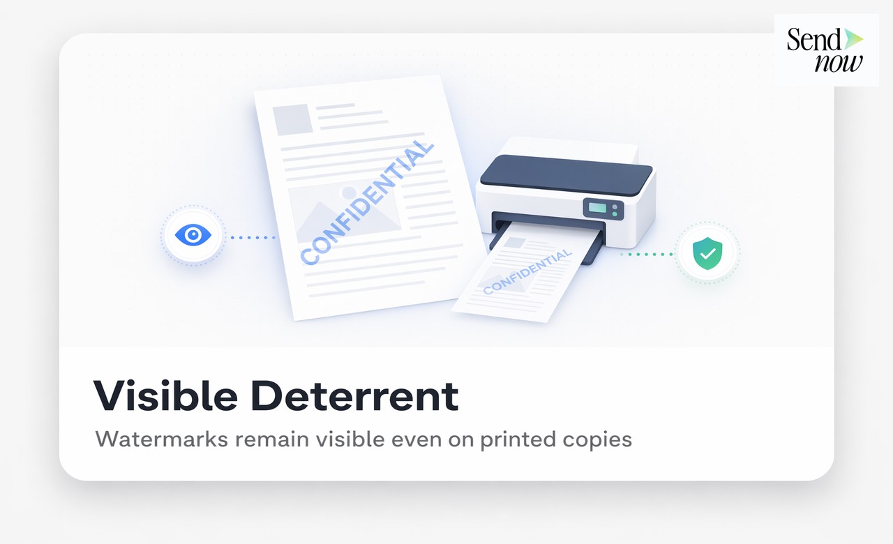 SendNow Dokumentenvorschau mit dynamischem Wasserzeichen, das automatisch auf jeder Seite angewendet wird