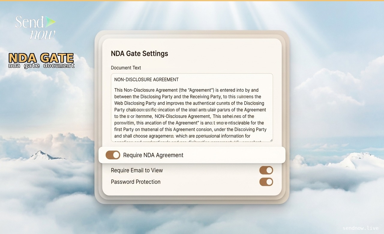 NDA gate with analytics on PE data room