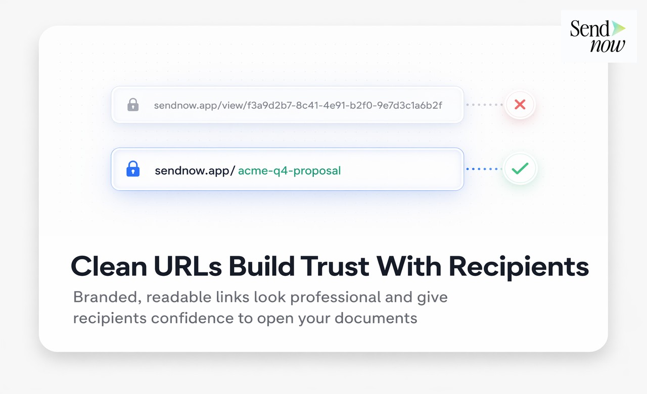 Final branded document link in browser address bar