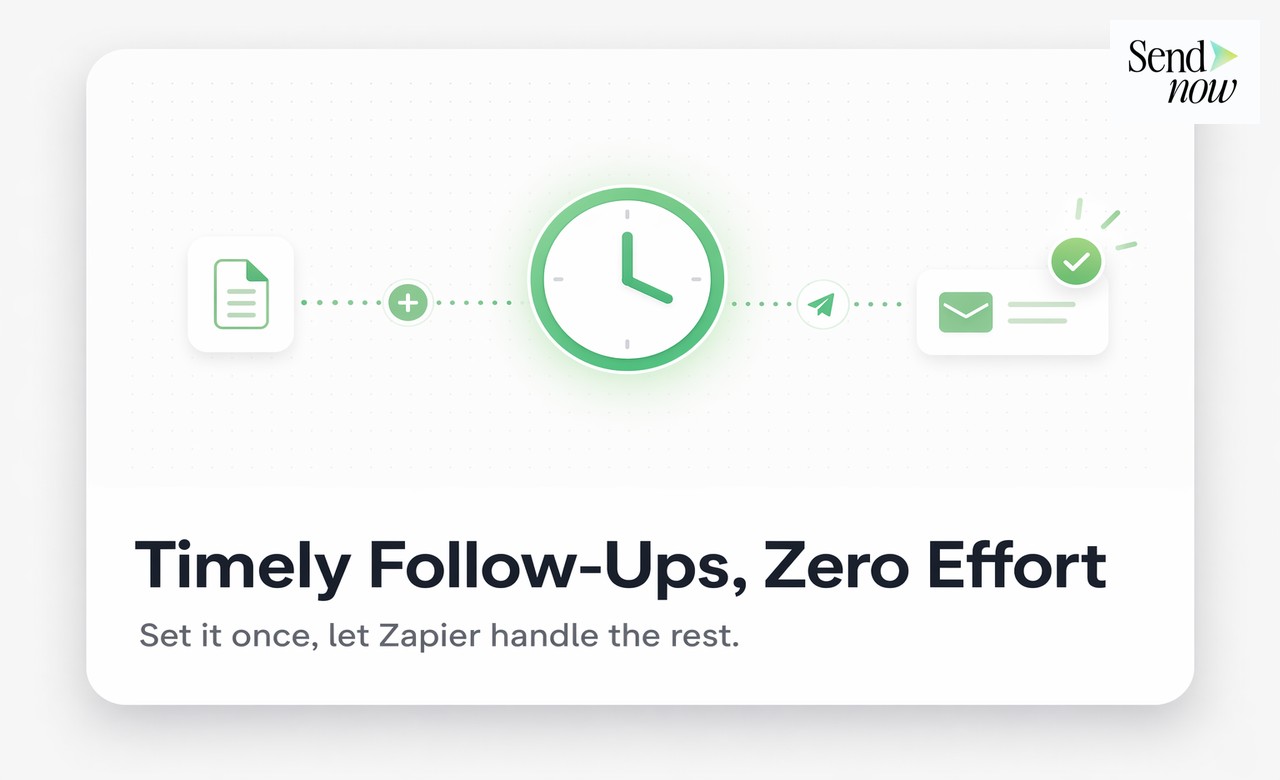 Automated follow-up email triggered 5 minutes after document open event