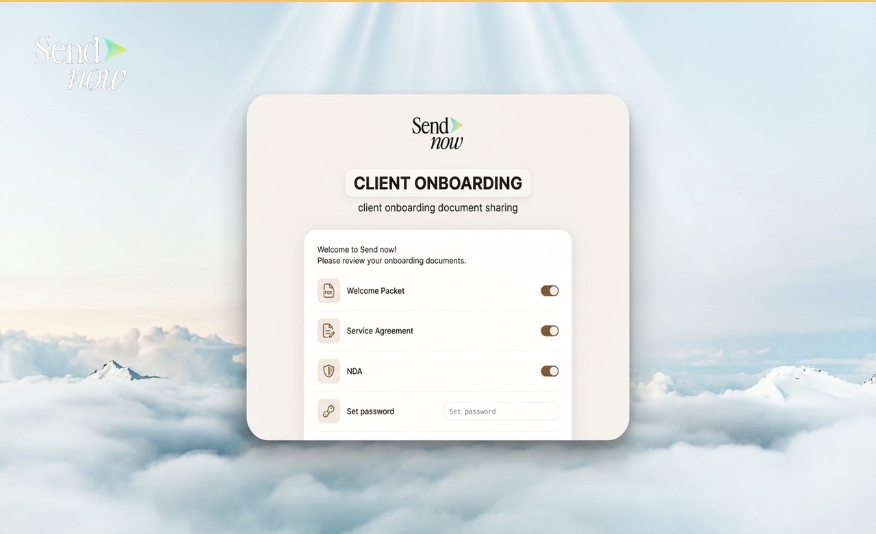 Activity feed showing team member document sharing actions and recipient engagement