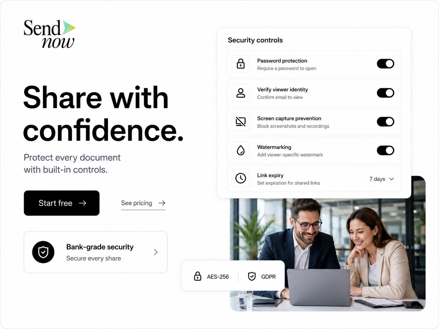 SendNow Secure Document Sharing