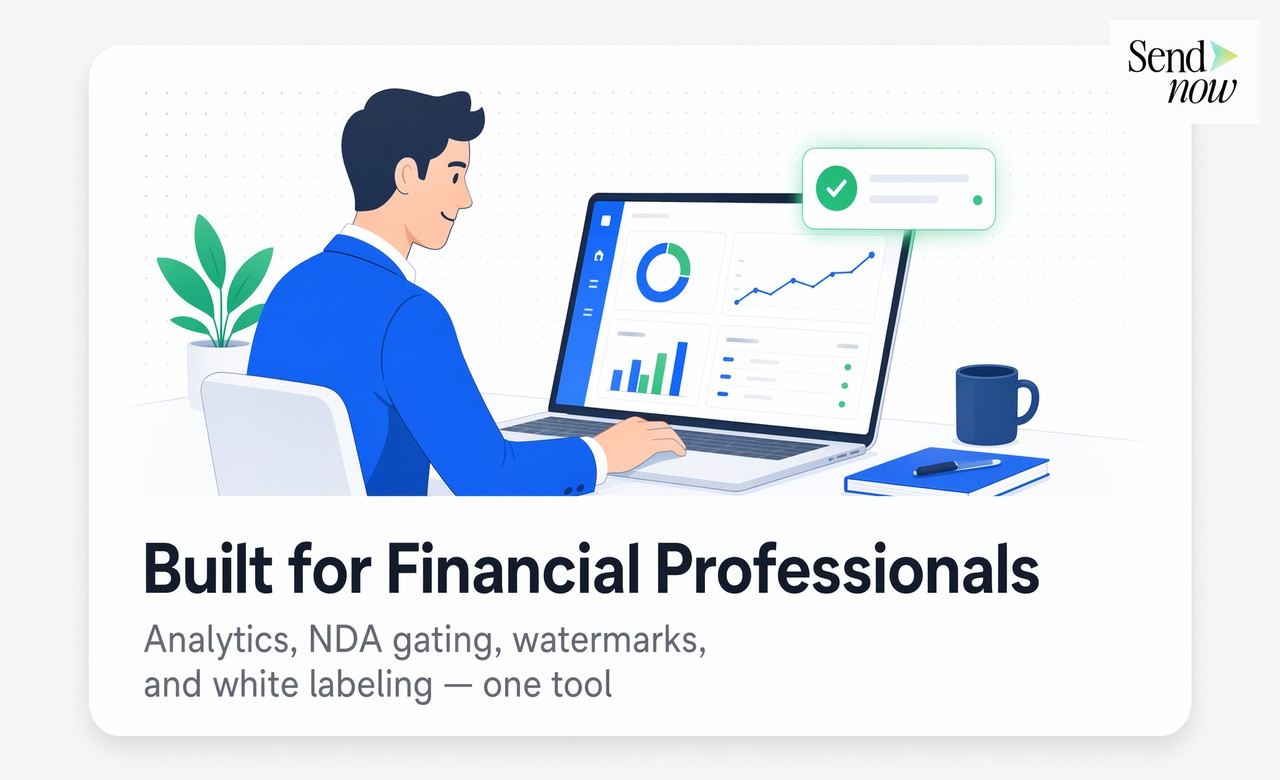 Finanzprofi nutzt das SendNow-Dashboard mit Echtzeit-Benachrichtigungen