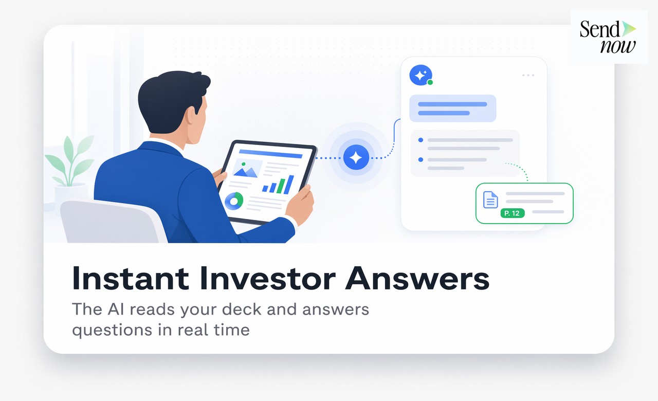 Instant Investor Answers: The AI reads your deck and answers questions in real time